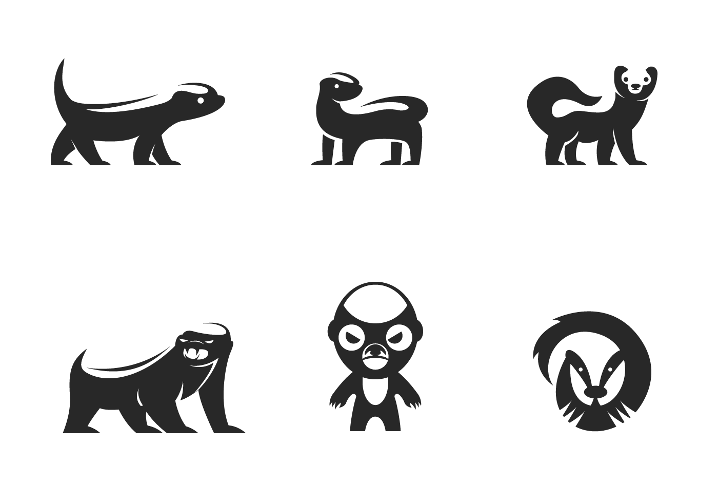 Картинка маркировка животных Honey Badger Logo Vector 113505 Vector Art at Vecteezy
