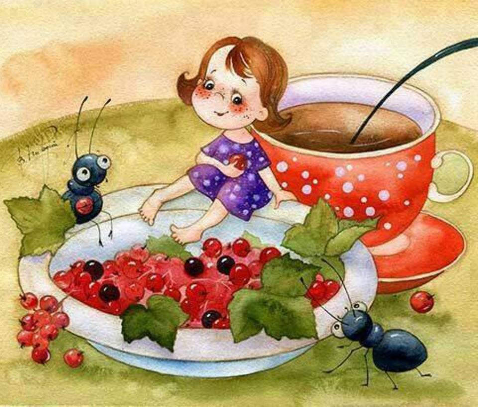 Картинка мультяшная с добром утром choupou - naive art - naive art Причудливое искусство, Иллюстрации, Рисунки