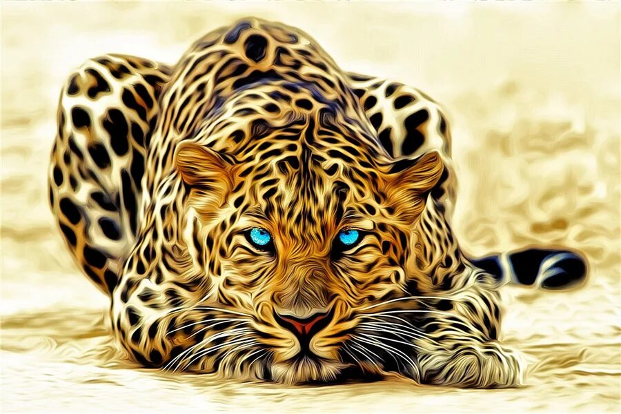 Картинка на экран телефона животные Custom Canvas Art Big Stunning Leopard Poster Leopard Wallpaper Animal Wall Stic