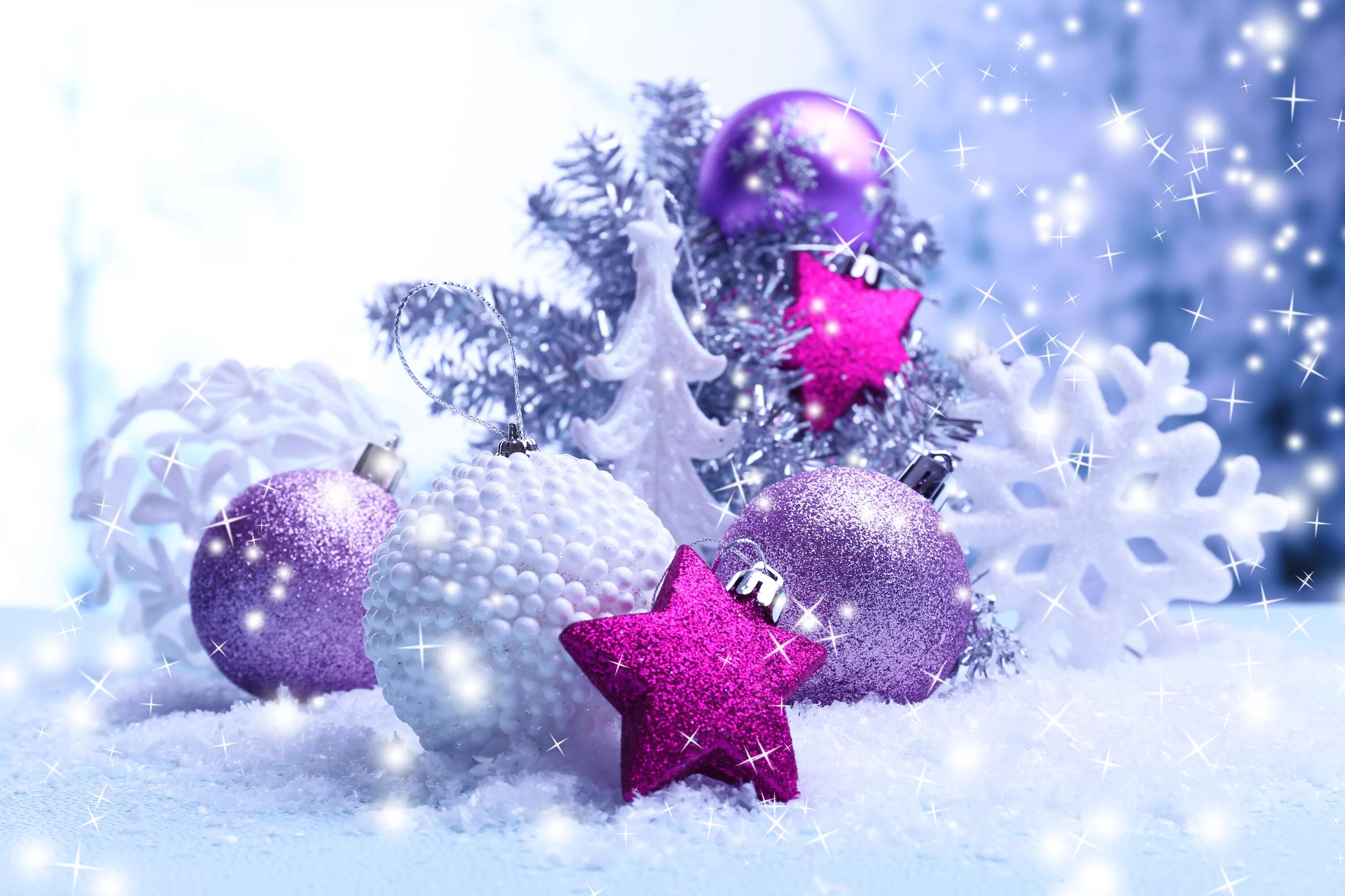 Картинка на рабочий экран новый год Download wallpaper balls, decoration, holiday, New Year, Christmas, Christmas, N
