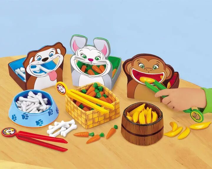 Картинка накорми животных Feed-The-Animals Fine Motor Games - Complete Set Juegos para niños 2años, Juegos
