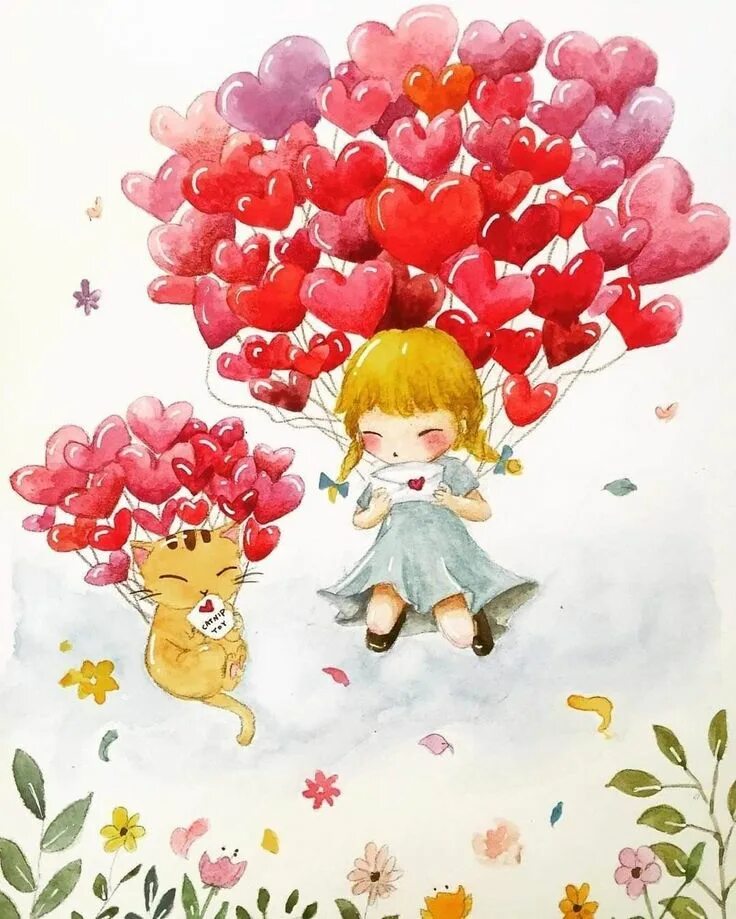 Картинка нарисованная хорошего дня Pin on Lovely art 3 Watercolor art, Illustration, Art