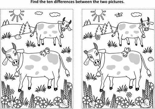 Картинка найди 5 животных Farm Animal Coloring Page Изображения: просматривайте стоковые фотографии, векто