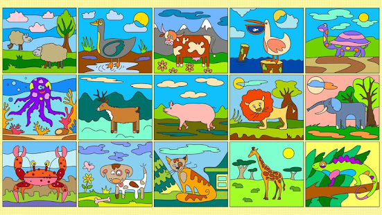Картинка найди 5 животных Color by Numbers - Animals + - Apps on Google Play