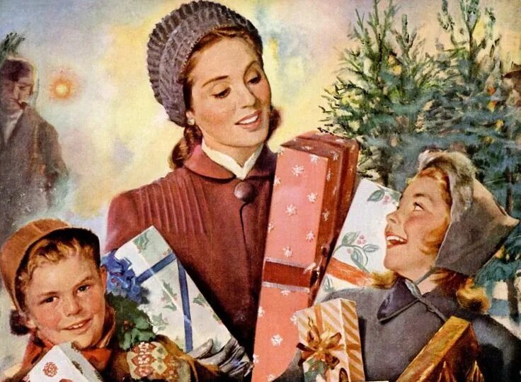Картинка нового года ссср rogerwilkerson Christmas ad, Christmas advertising, Vintage christmas images