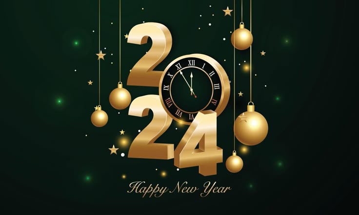 Картинка новый год 2024 пожелание 2024 Happy New Year Background Design. Greeting Card, Banner, Poster. Vector Ill