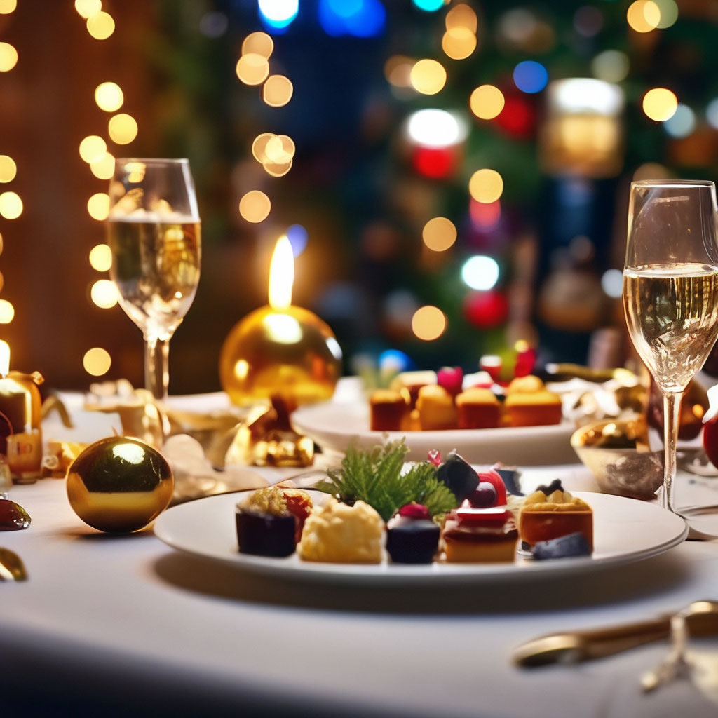 Картинка новый год стол "Happy New Year! new Year's table with." - image created in Shedevrum