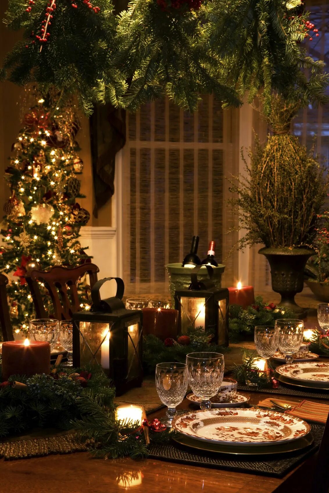 Картинка новый год вечер Christmas Tree Ideas - Christmas Lights, Etc Christmas interiors, Christmas ligh