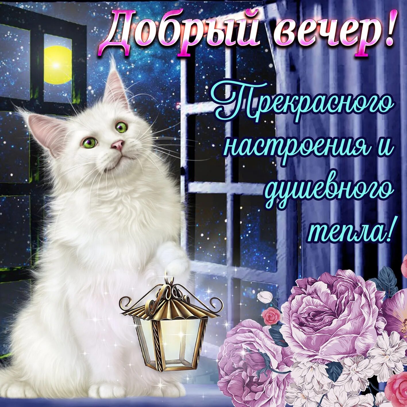 Картинка открытка с пожеланием доброго вечера Доброго красивого вечера новые картинки с пожеланиями: найдено 81 изображений