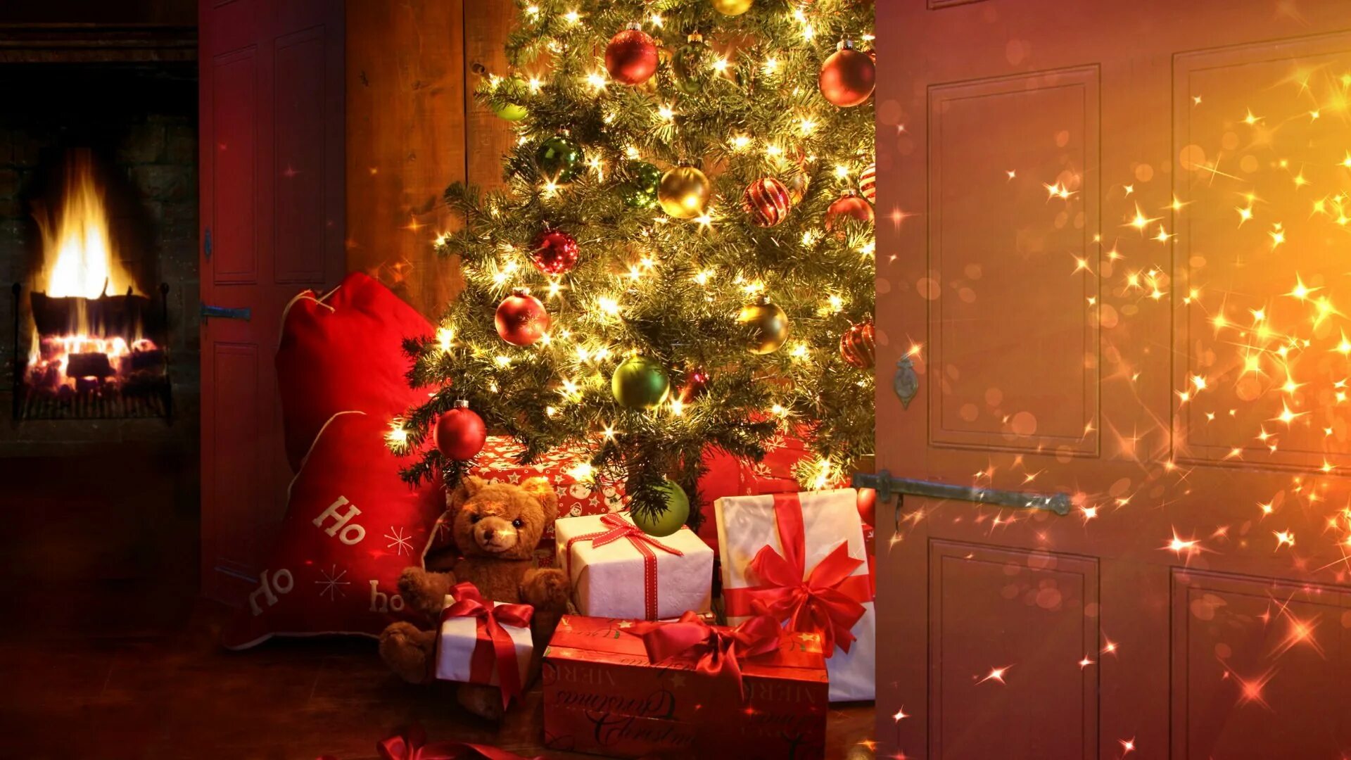 Картинка перед новым годом Wallpaper : 1920x1080 px, beautiful, Christmas, gift, holiday, merry, santa, sno