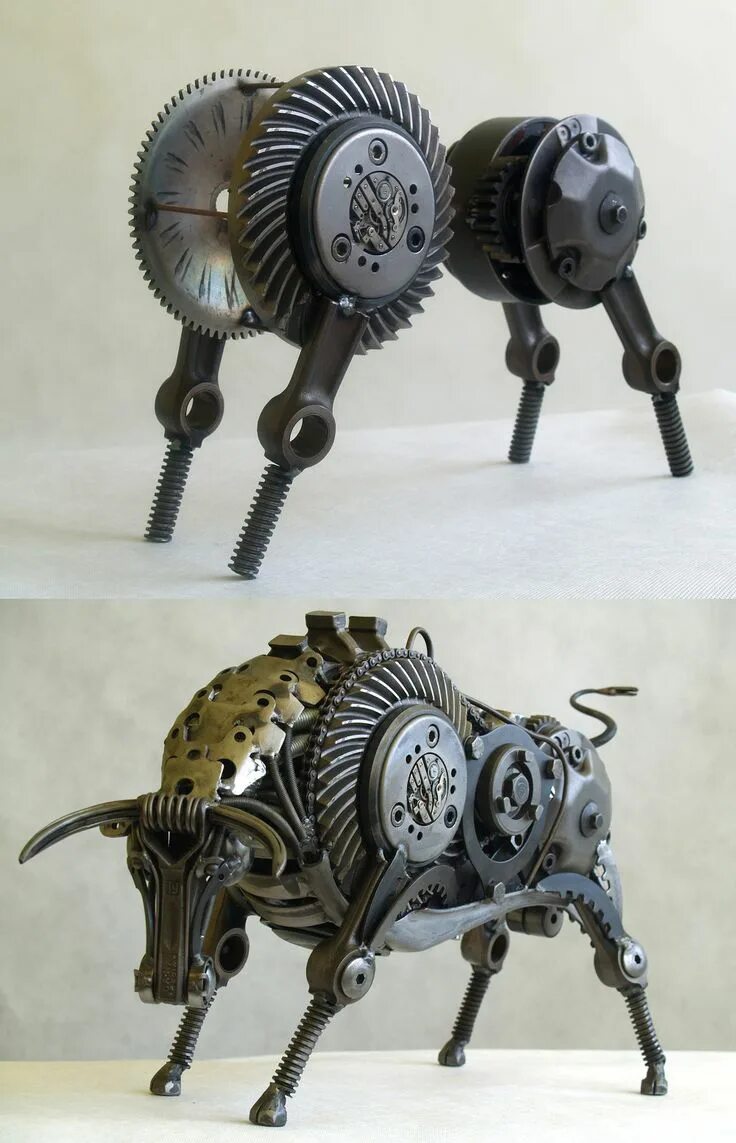 Картинка поделки самоделки Lamborghini Bull Scrap metal art, Metal art, Metal art sculpture