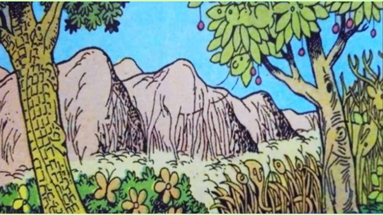 Картинка поиск животных Optical Illusion: Only a puzzle champion can spot the hidden deer in this jungle