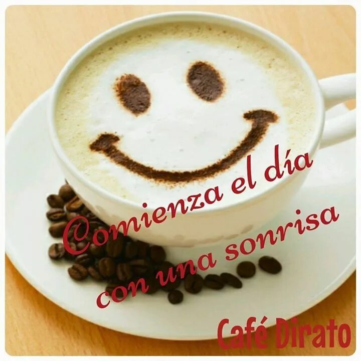 Картинка позитивного рабочего дня Café y sonrisas para comenzar el día Coffee lover, Tableware, Coffee