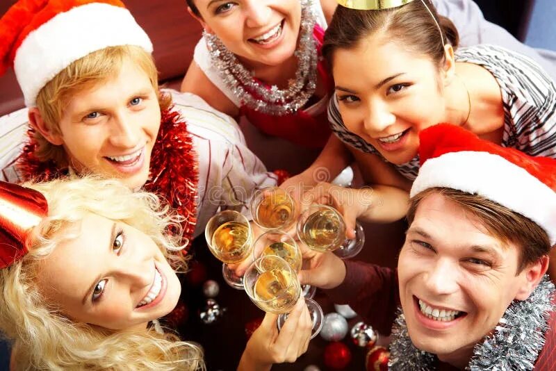 Картинка празднуем новый год Party with friends stock photo. Image of happy, group - 16602060