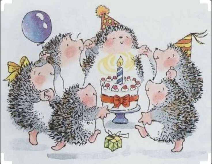 Картинка прикольный ежик с днем рождения Happy birthday hedgehogs Penny black cards, Hedgehog birthday, Penny black