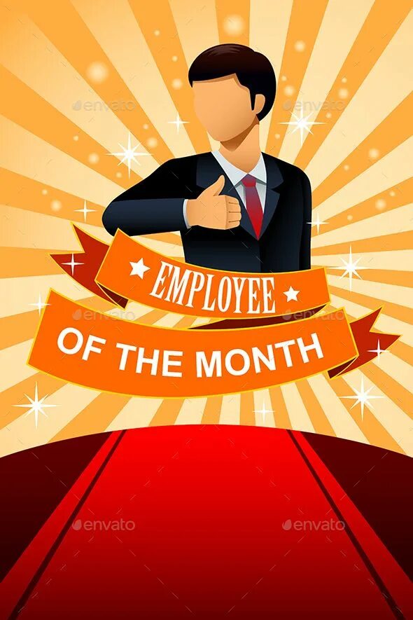 Картинка работник года Employee of the Month Poster Frame Poster template, Poster frame, Appreciation p