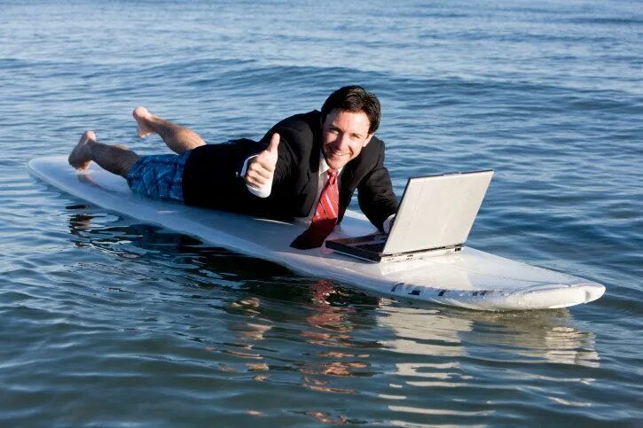 Картинка работник в отпуске A radical businessman who probably just thinks his water-damaged laptop is a rea