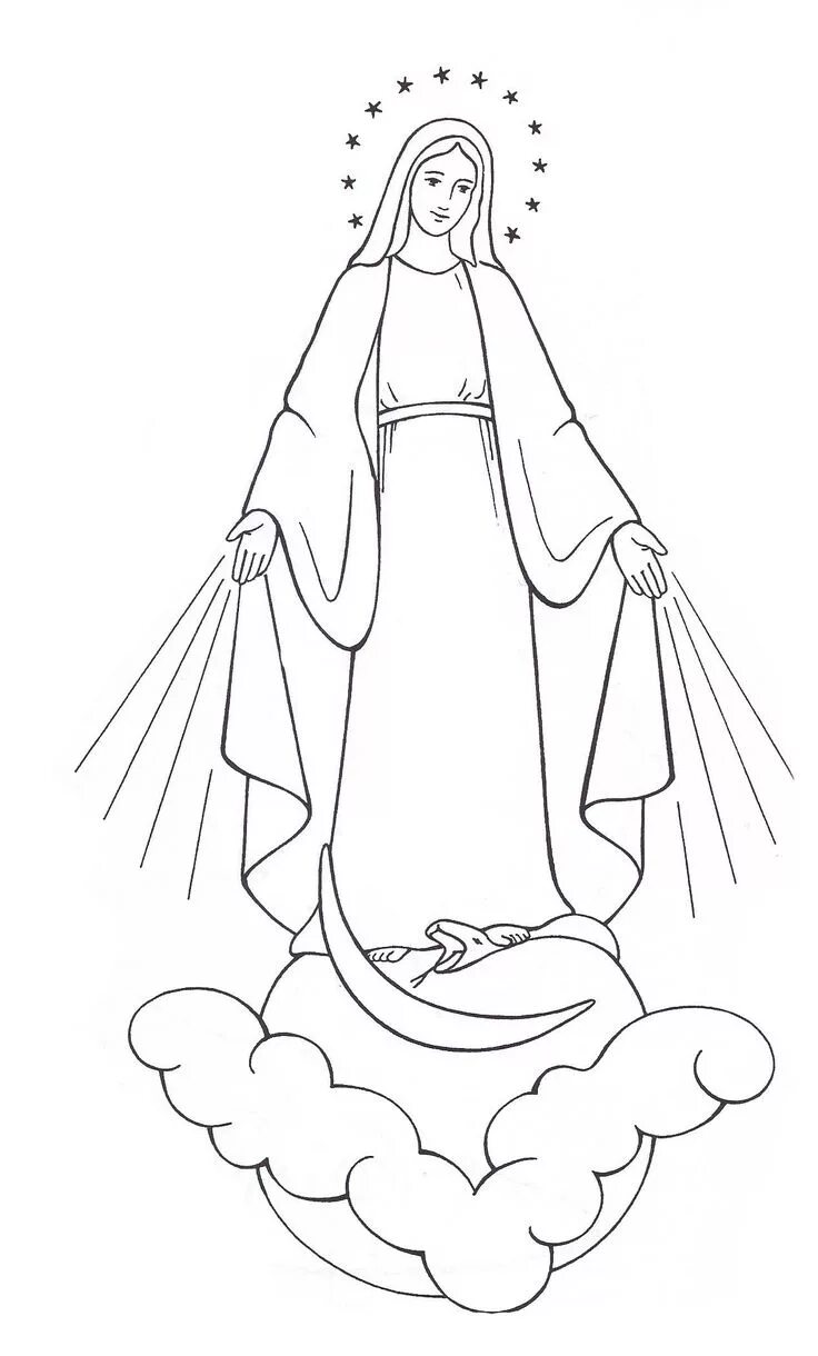 Картинка раскраска покров богородицы N.s senhora Desenhos nossa senhora, Coisas para desenhar, Desenho religioso
