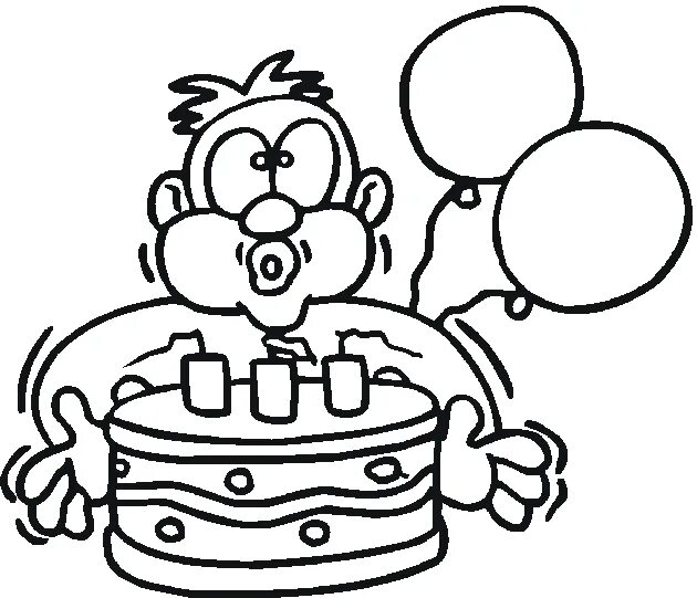 Картинка раскраска с днем рождения Anniversary #57289 (Holidays and Special occasions) - Free Printable Coloring Pa