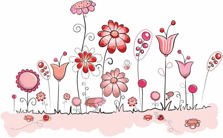 Картинка рисованная с днем рождения женщине Pin on Детские темы Vinyl art stickers, Flower drawing, Doodle art flowers