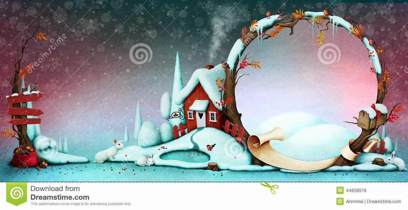 Картинка рождества фон небо Klaus Santa заморозка рождества карточки мешка Иллюстрация штока - иллюстра