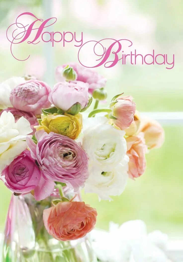 Картинка с дне рождения девушке Pin by Valerie Fodstad on Happy birthday cards in 2023 Happy birthday bouquet, H