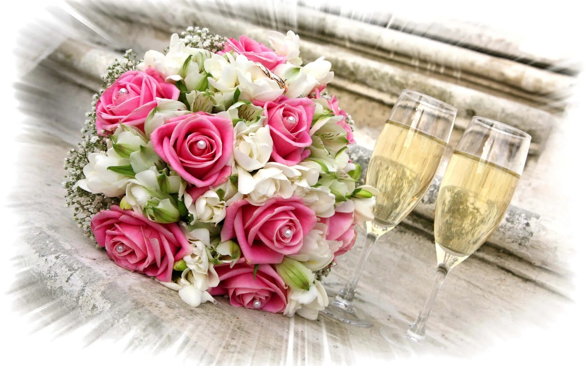 Картинка с днем годовщины свадьбы красивые Download Exquisite Pink Champagne in a Glass Wallpaper Wallpapers.com