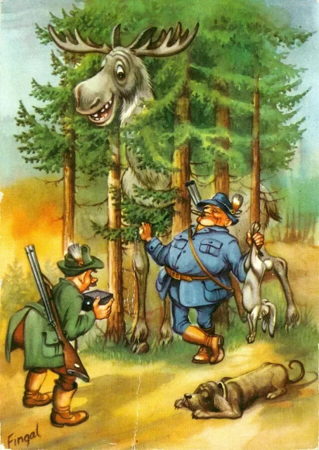 Картинка с днем охотника прикольные Album Archive Funny art, Hunting art, Nature art painting