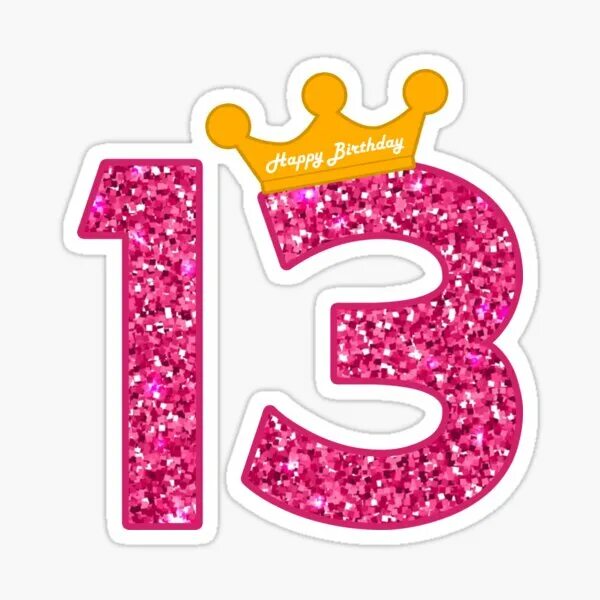 Картинка с днем рождения 13 лет 13th Birthday Girl Stickers for Sale Redbubble