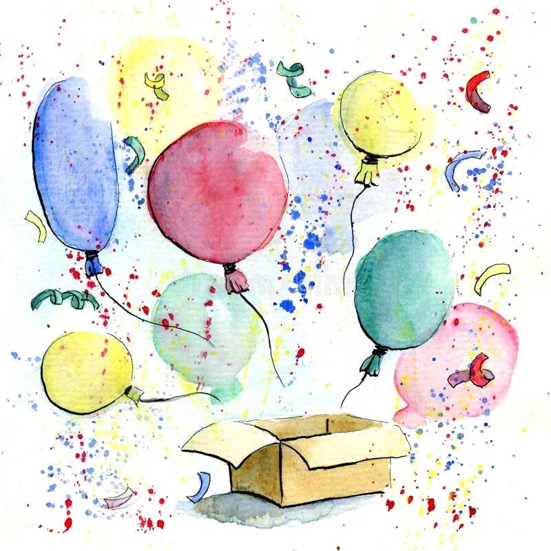 Картинка с днем рождения акварель женщине Watercolor Security Stock Illustrations - 1,740 Watercolor Security Stock Illust