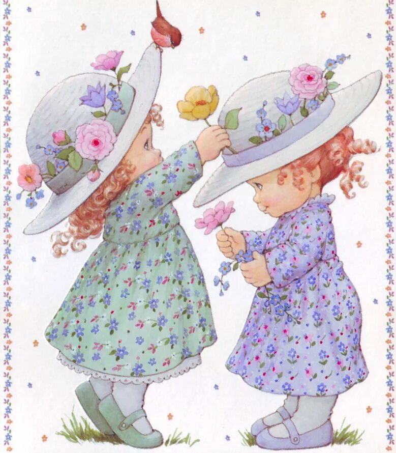 Картинка с днем рождения близняшек женщин Ruth Morehead Adult coloring designs, Cute drawings, Baby art