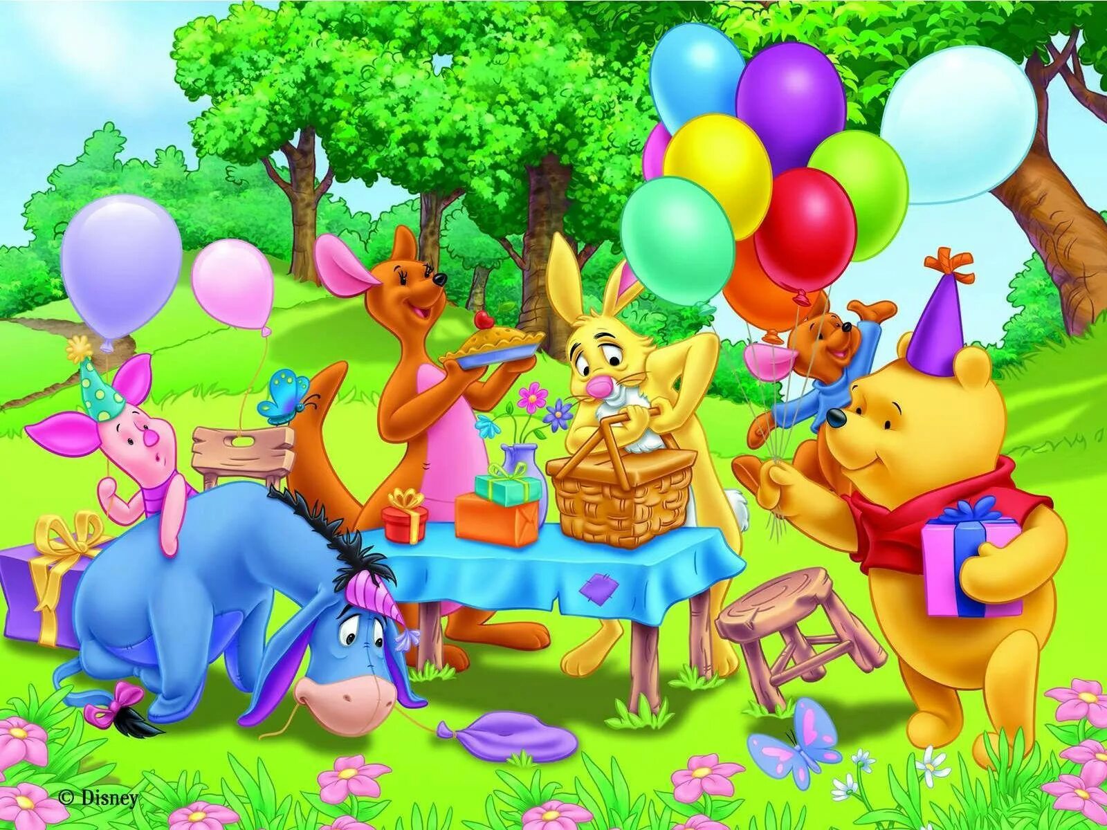 Картинка с днем рождения детская прикольная Jigsaw Puzzle 540 pieces Winnie the Pooh 5 Jigidi