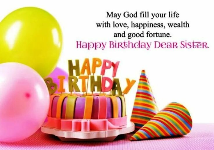 Картинка с днем рождения м Birthday Wishes For Sister (Happy Birthday Sister Funny) Happy birthday wishes i