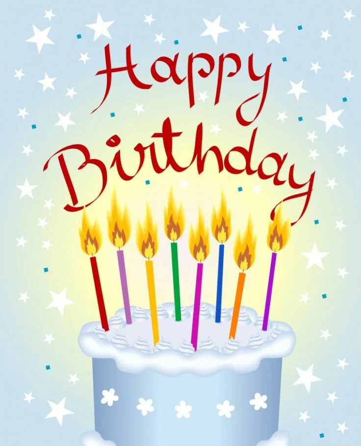 Картинка с днем рождения на английском Happy Birthday Wishes Greeting Card