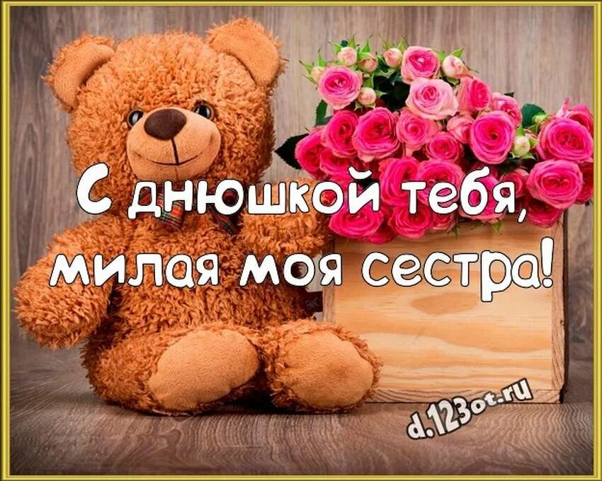 Картинка с днем рождения сестра прикольная В день твоего рождения хочу пожелать: найдено 81 изображений