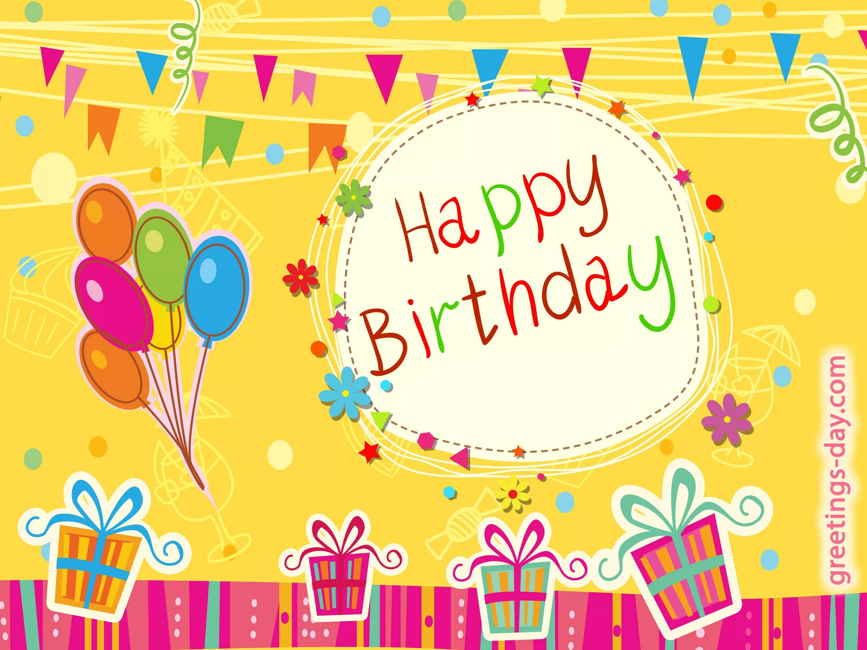 Картинка с днем рождения стиль Happy birthday greeting Cards. Share image to you friend on birthday.
