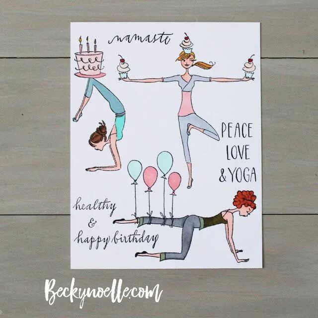 Картинка с днем рождения тренер birthday yoga life outside the lines by Beckynoelle Birthday, Birthday cards diy