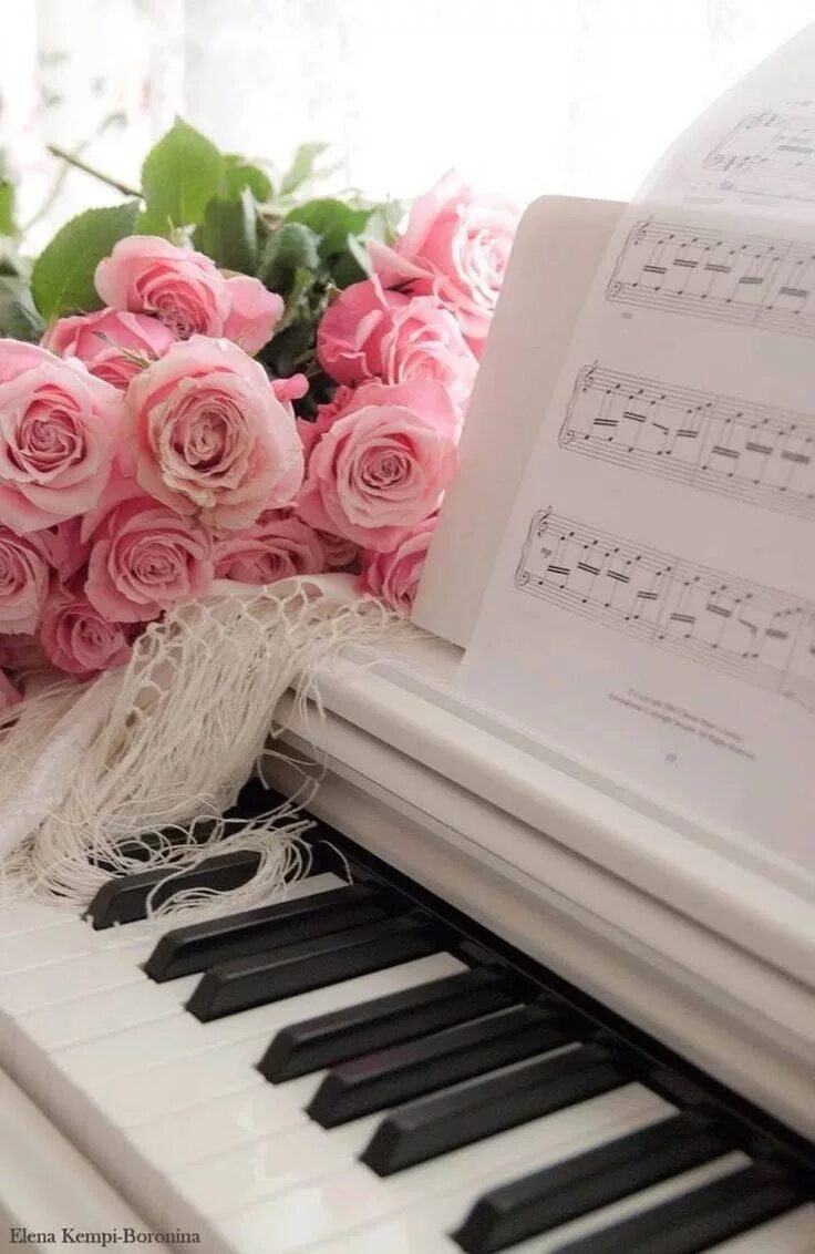 Картинка с днем рождения учителю музыки Pin di Rita Leydon su Pink Blooms. Petali di rosa, Immagini musicali, Note music