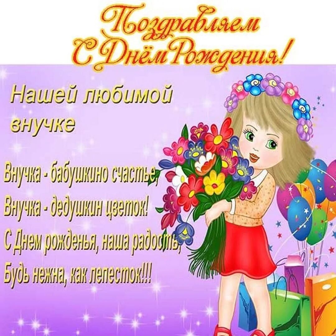 Картинка с днем рождения внучки лет Алёна!!!! С днем рождения!!!!!!! 2023 Светлана Попова ВКонтакте