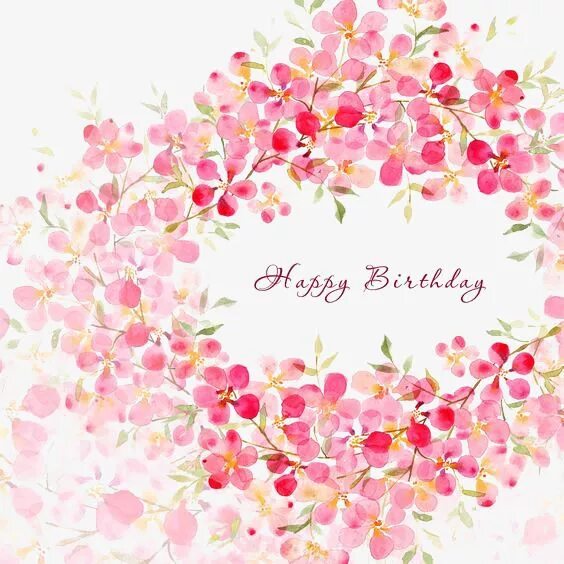 Картинка с днем рождения женщине пинтерест Watercolor Wreath PNG Images, Watercolor Clipart, Illustration, Cartoon PNG Tran