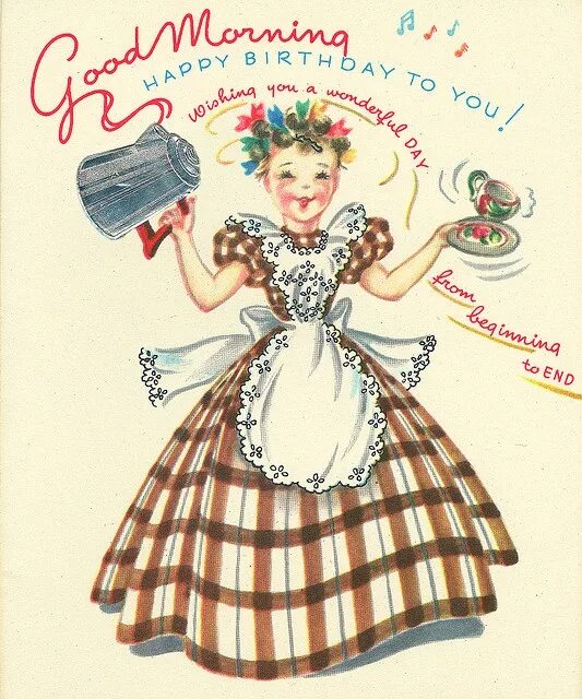 Картинка с днем рождения женщине ретро Vintage Birthday Card Vintage birthday cards, Happy birthday vintage, Vintage bi