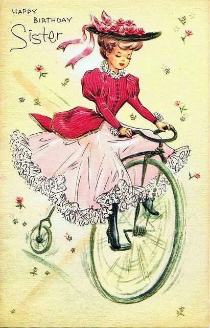 Картинка с днем рождения женщине ретро Pin by Daniele on Women. Vintage Birthday cards Vintage birthday cards, Happy bi