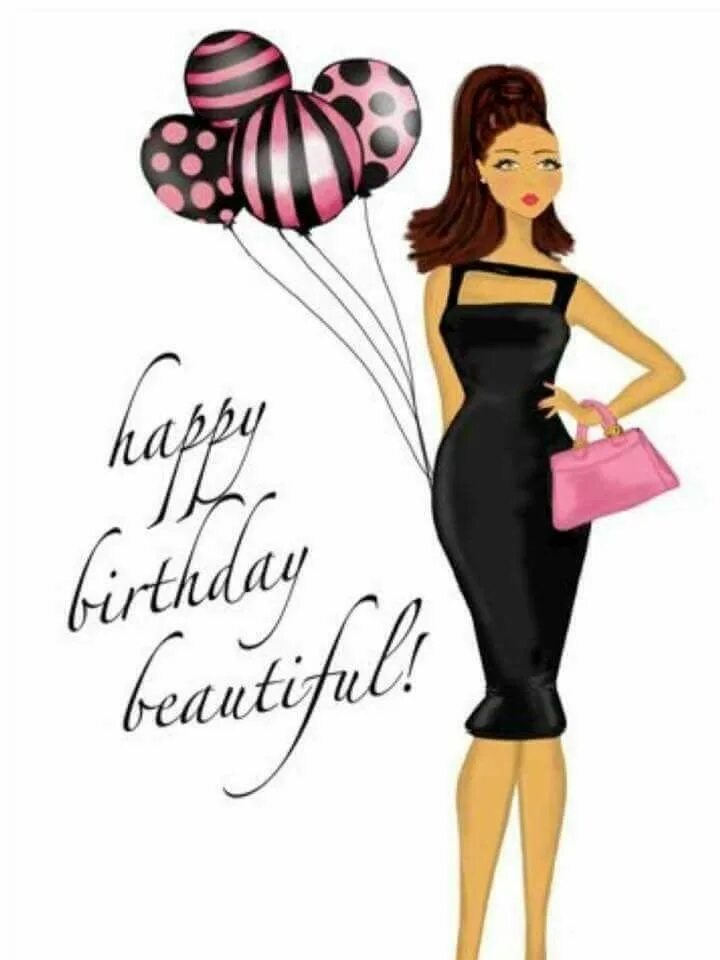 Картинка с днем рождения женщине стильная прикольная Pin by My Info on Happy Birthday/congrats/greetings Birthday greetings for women