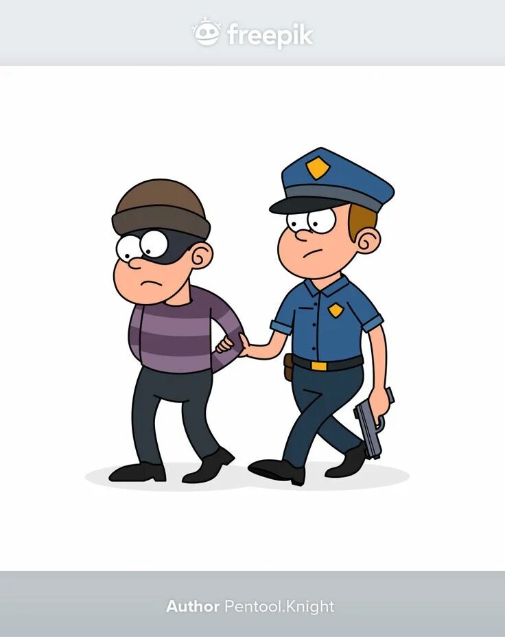 Картинка с днем учителя где задерживают преступников Premium Vector Police man caught the robber in 2023 Police humor, Police, Man