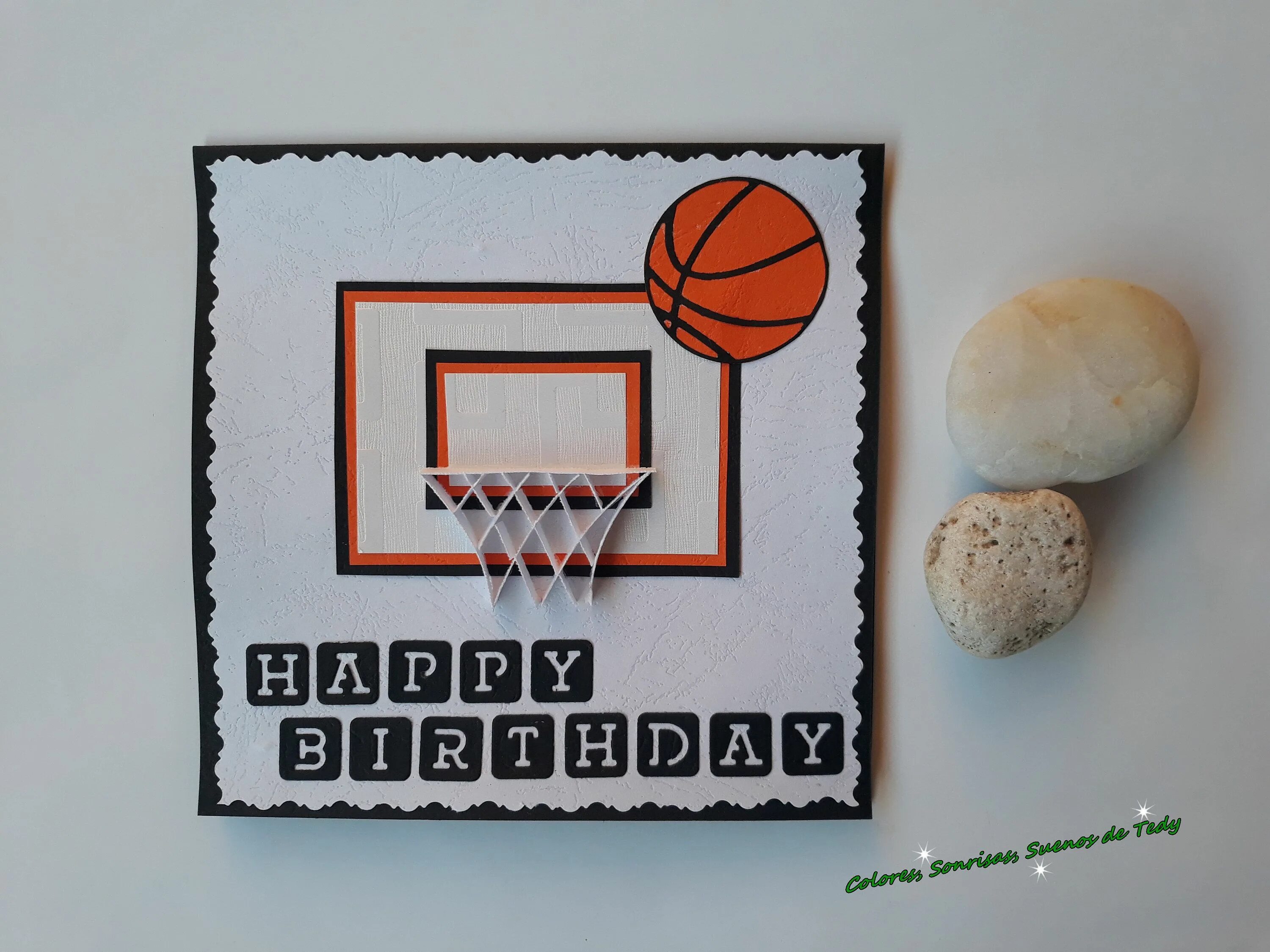 Картинка с днем учителя тренеру по баскетболу Happy Birthday Basketball Handcraft card, Greeting card for Basketrball Player, 
