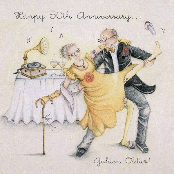 Картинка с годовщиной свадьбы прикольные друзьям Pin by Macarena Andino on Ilustradores Happy 50th anniversary, Wedding anniversa