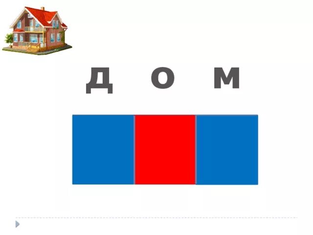 Картинка схема слова дом Школа Дошкольника. Звуко-буквенный анализ слова.