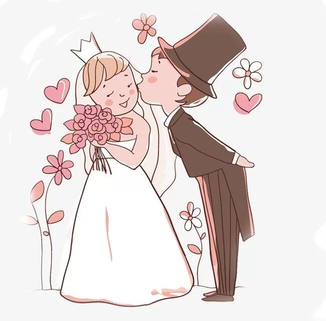 Картинка свадьба рисунок Pin by bắp cải on 29 Wedding illustration, Wedding couples, Wedding stickers