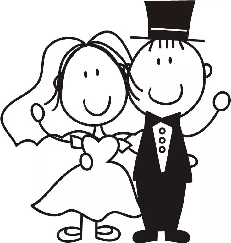 Картинка свадьба рисунок Bride and groom cartoon image free vector for free download about clip art Bride