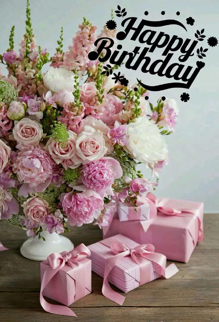 Картинка цветы с днем рождения Pin auf С днем рождения Geburtstag blumen, Blumen geschenk, Schöne blumen
